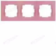 Üçlü Yatay Priz Çerçevesi Pembe Rita