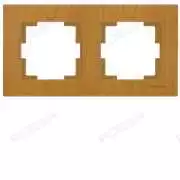 İkili Yatay Priz Çerçevesi - Meşe Rita