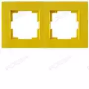 İkili Yatay Priz Çerçevesi Sarı Rita