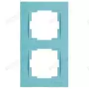 İkili Dikey Priz Çerçevesi Mavi Rita