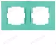 İkili Yatay Priz Çerçevesi Yeşil Rita