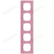 Beşli Dikey Priz Çerçevesi Pembe Rita