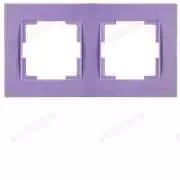 İkili Yatay Priz Çerçevesi Mor Rita