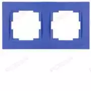 İkili Yatay Priz Çerçevesi Lacivert Rita