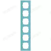 Altılı Dikey Priz Çerçevesi Mavi Rita