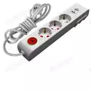 Üçlü Anahtarlı Usb Çoklu Grup Priz - 2 Metre Üçlü Priz Anahtarlı Usb